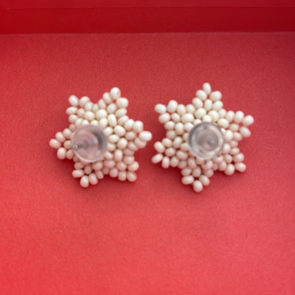 Hand Beaded Chaquira Earrings - Picture 2 of 2